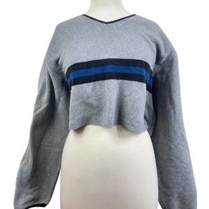 Y2k raw hem cropped oversized sweater - fall outfits - granola girl inspo